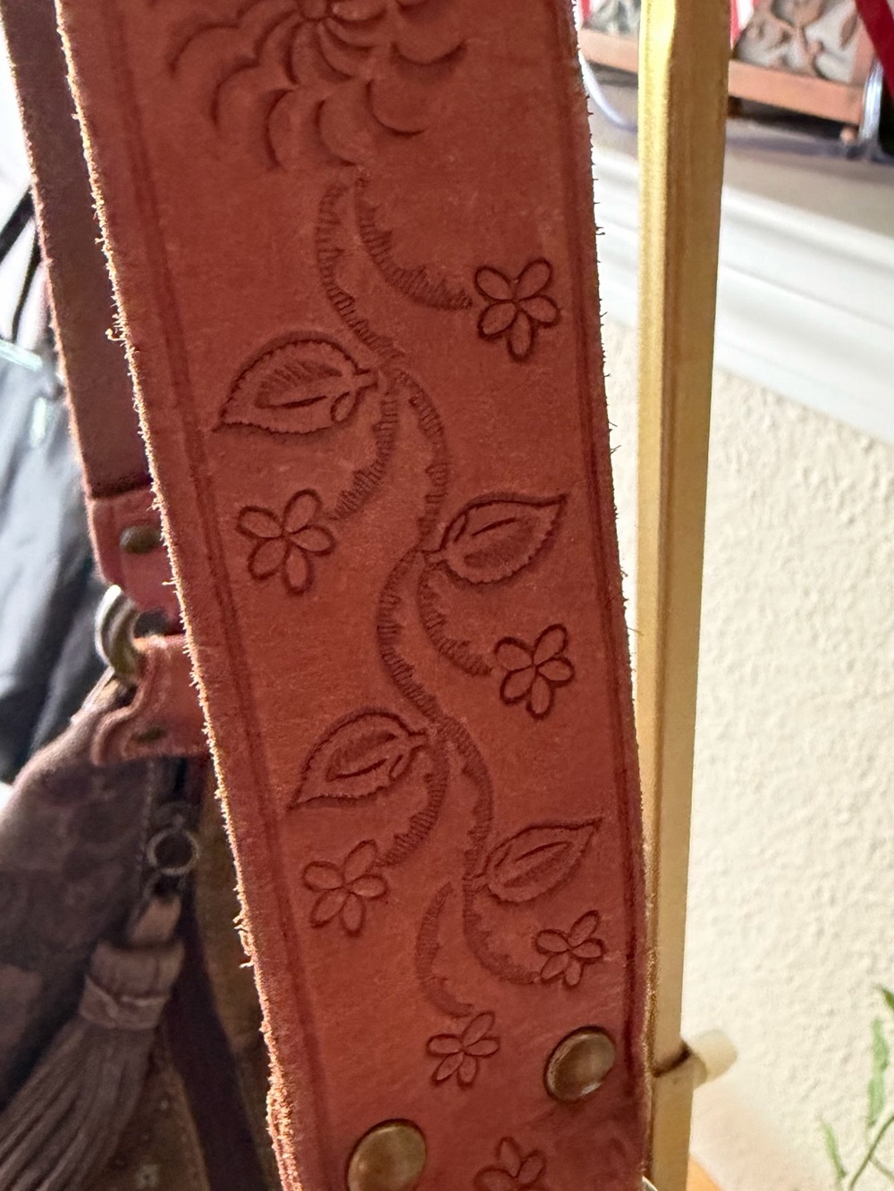 Fossil Vintage Brown Suede Tassel Hobo Shoulder Bag - Picture 3 of 14